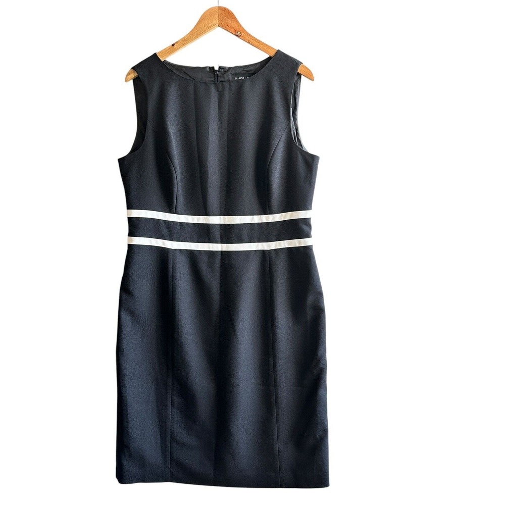 Black Label by Evan Picone  Sheath Dress Black Career  Classic Cocktail  XL NWOT